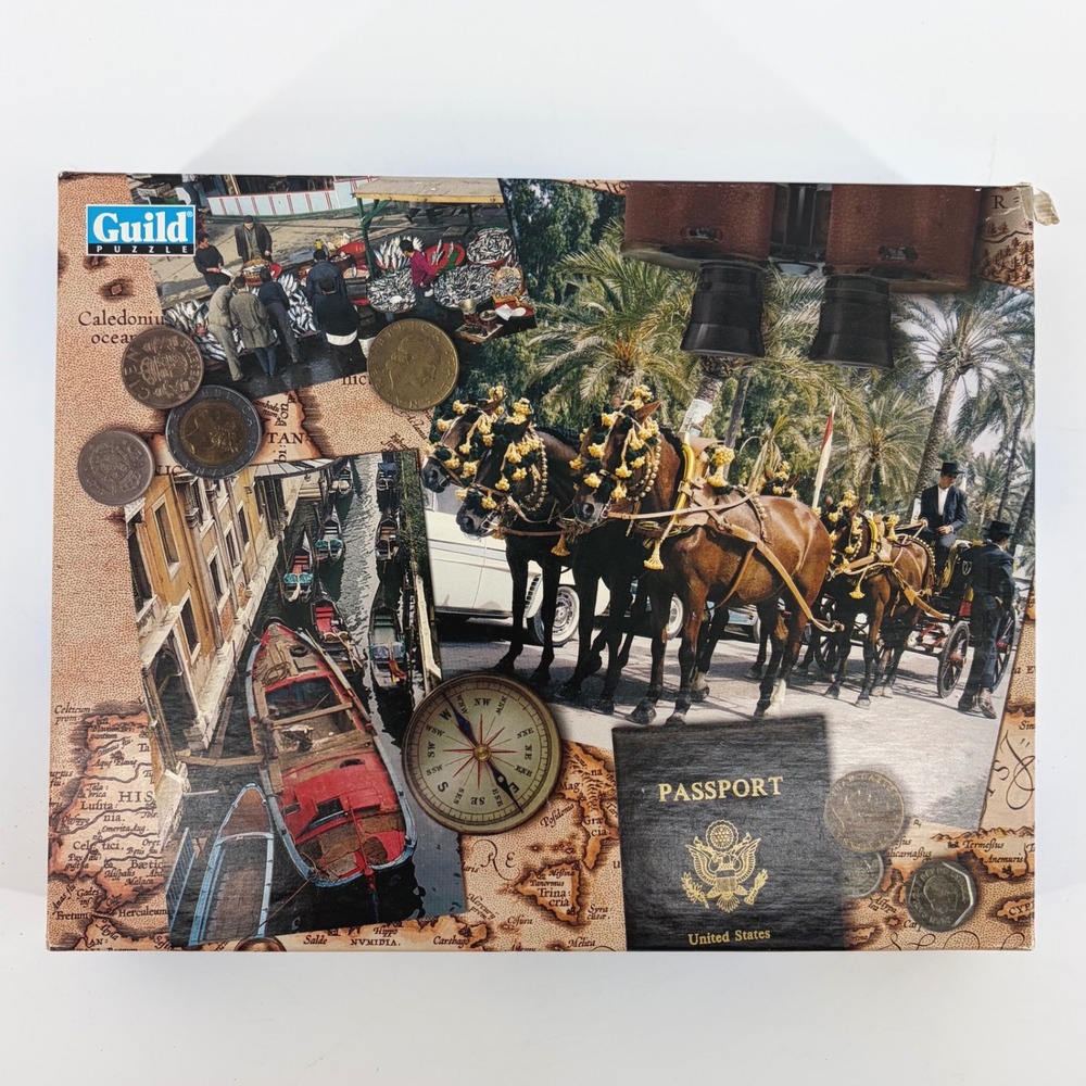 Guild Puzzle 500 Piece Travel Collage Henry Leibowitz Vintage 1992 4615-19
